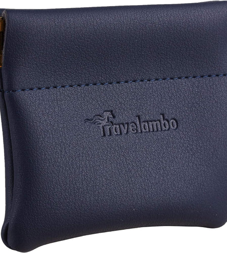 Leather Squeeze Coin Purse Pouch Change Holder for Men & Women